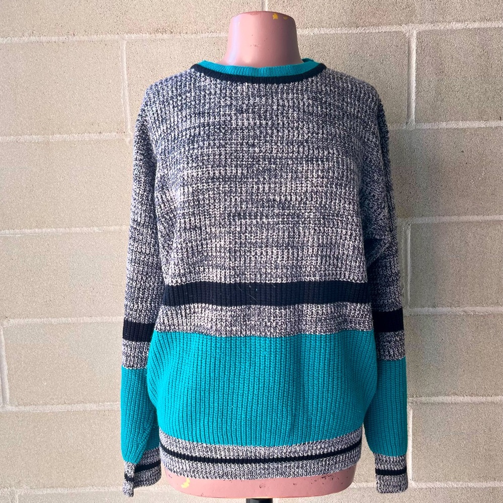 VINTAGE oversized grandpa core crew neck sweater